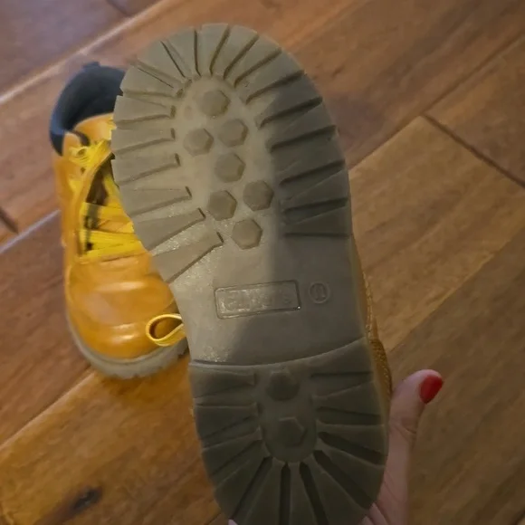 Carter's Brown Boots with Yellow Laces - Picture 3 of 3